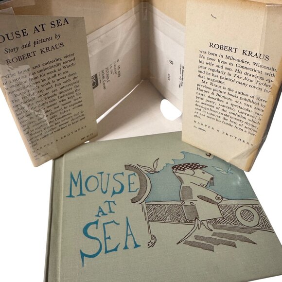 Mouse At Sea By Robert Kraus First Edition Hardcover DJ 1959 Harper Illustrated - Picture 2 of 16